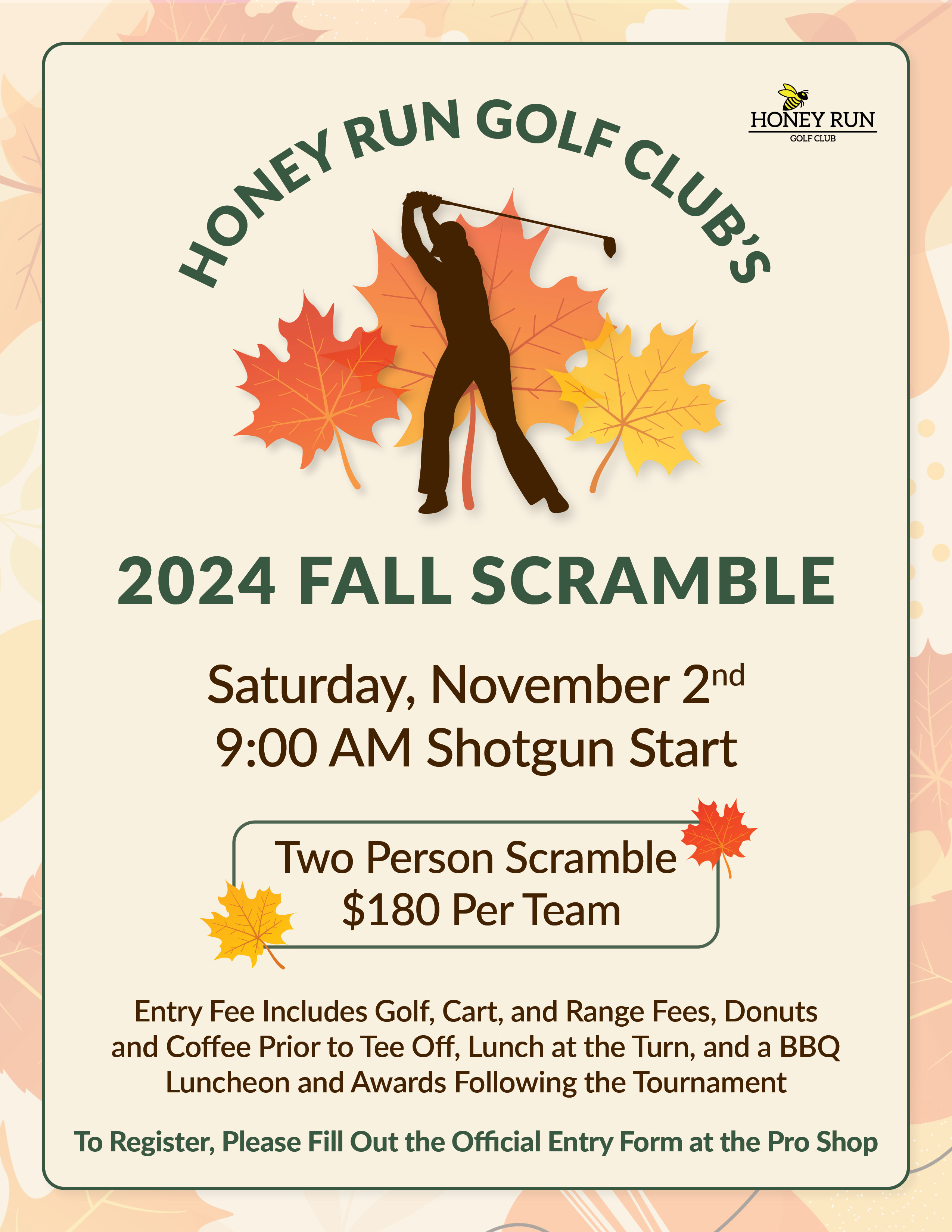 2024 Fall Scramble Flyer